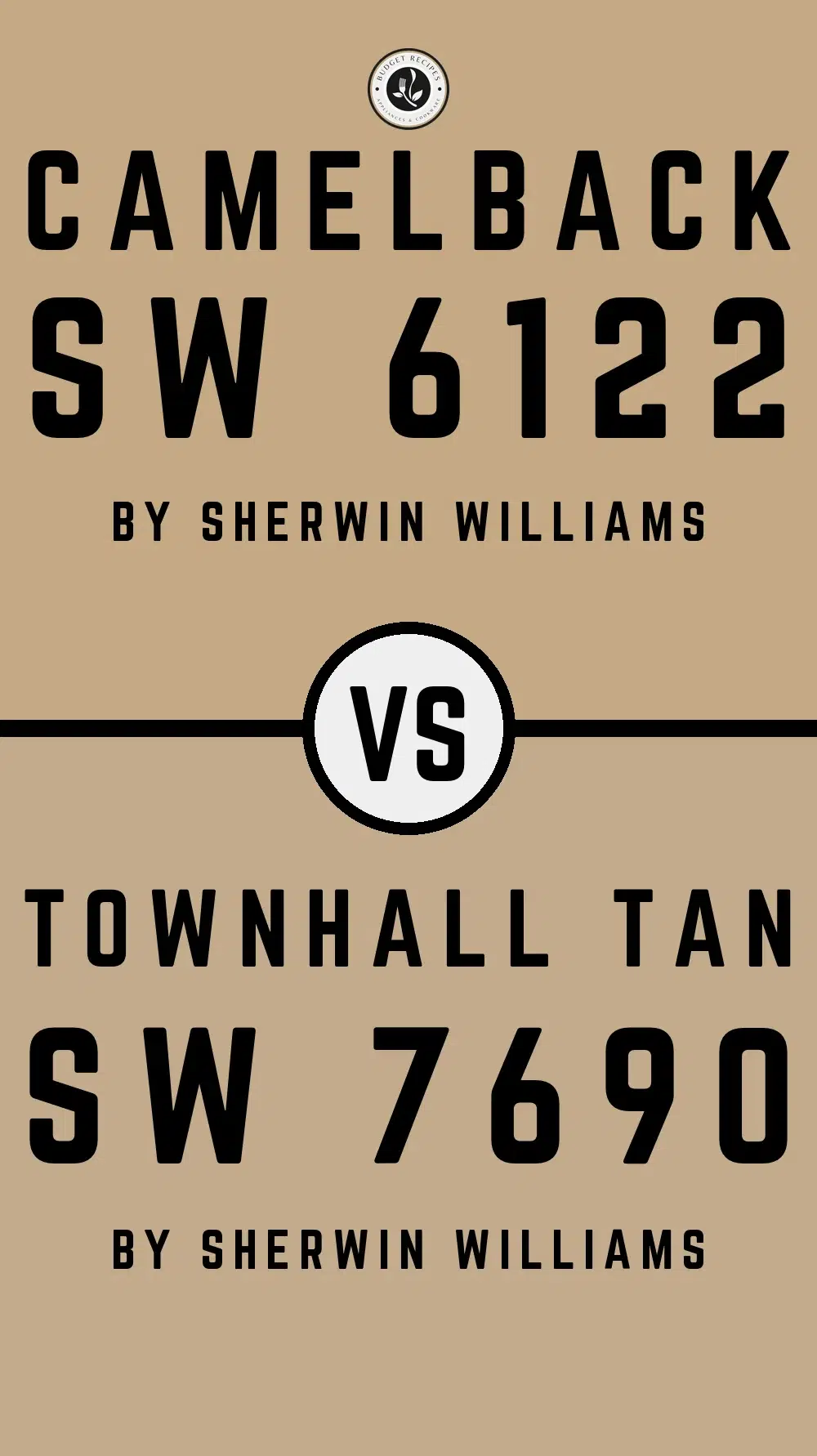 Camelback SW 6122 vs Townhall Tan SW 7690
