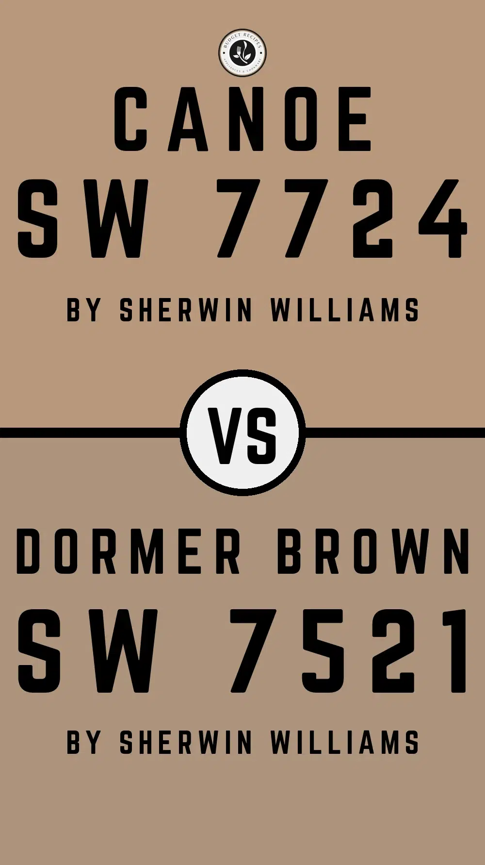 Canoe SW 7724 vs Dormer Brown SW 7521