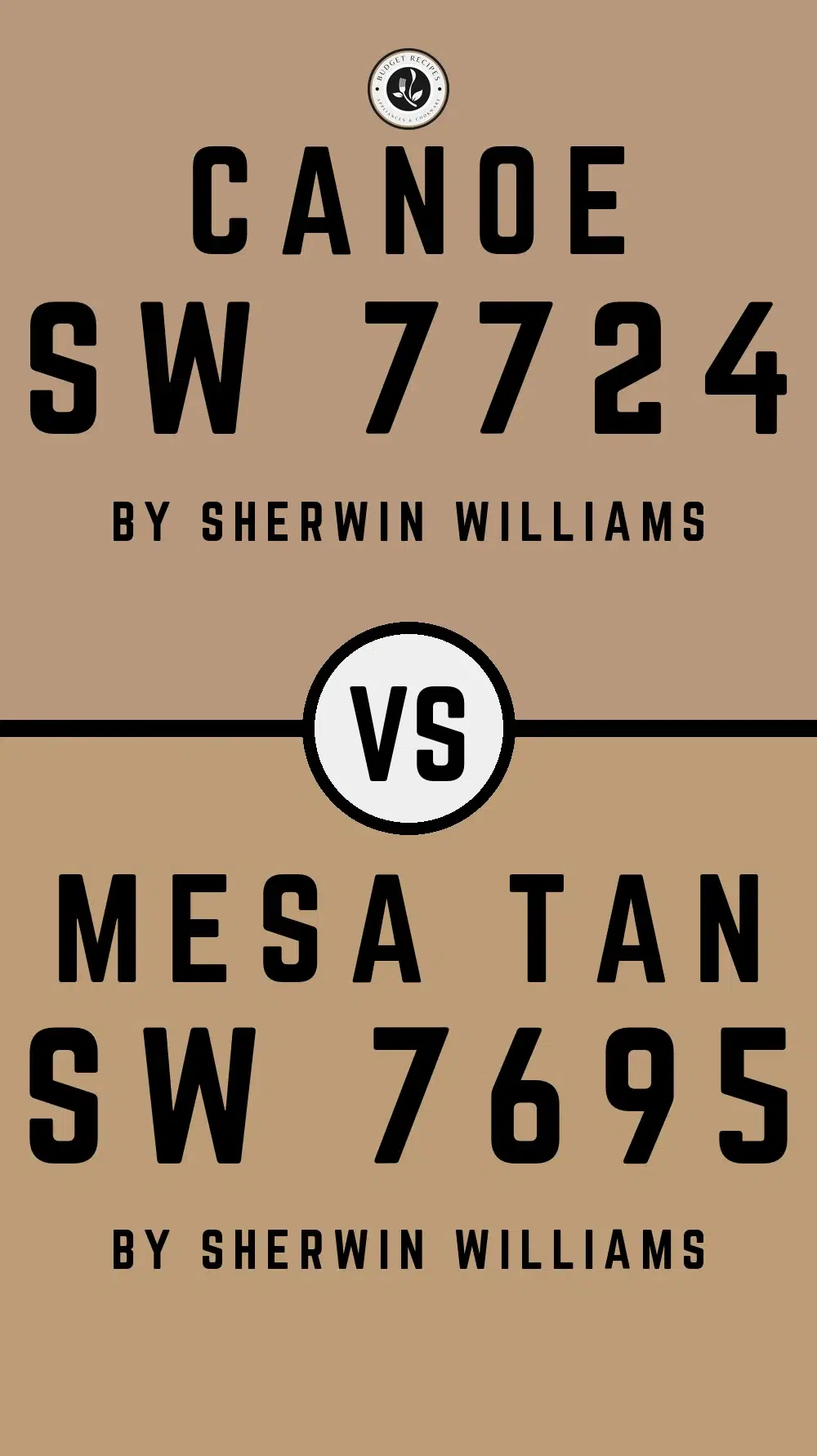 Canoe SW 7724 vs Mesa Tan SW 7695