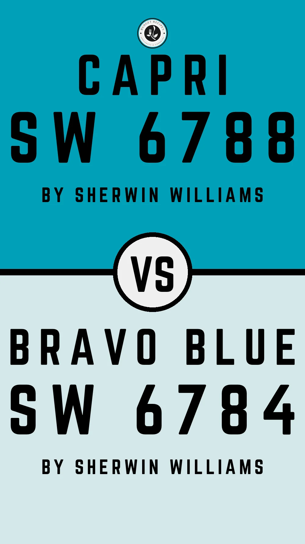Capri SW 6788 vs Bravo Blue SW 6784