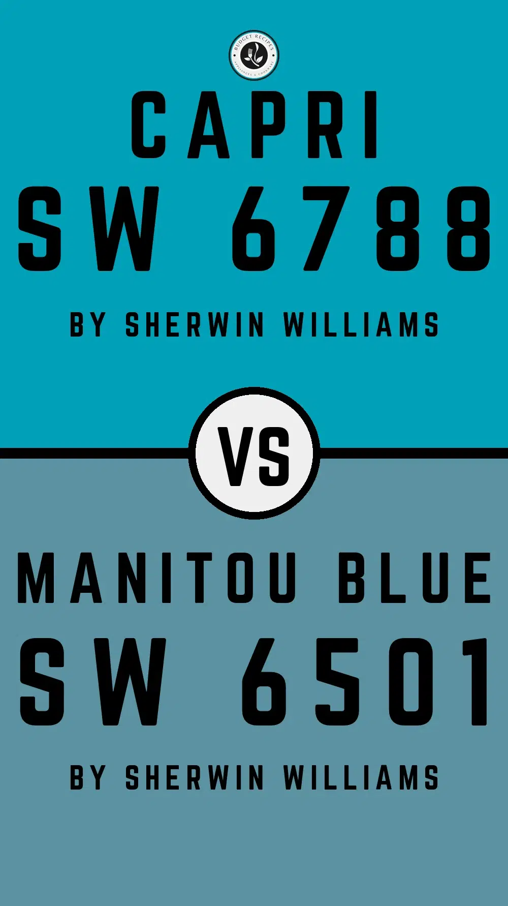 Capri SW 6788 vs Manitou Blue SW 6501