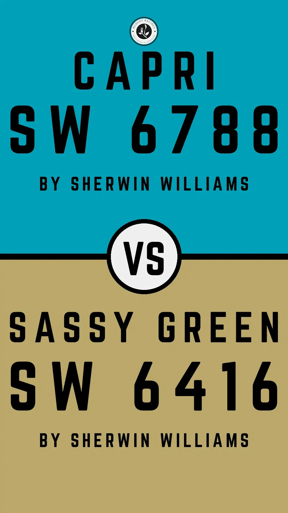 Capri SW 6788 vs Sassy Green SW 6416