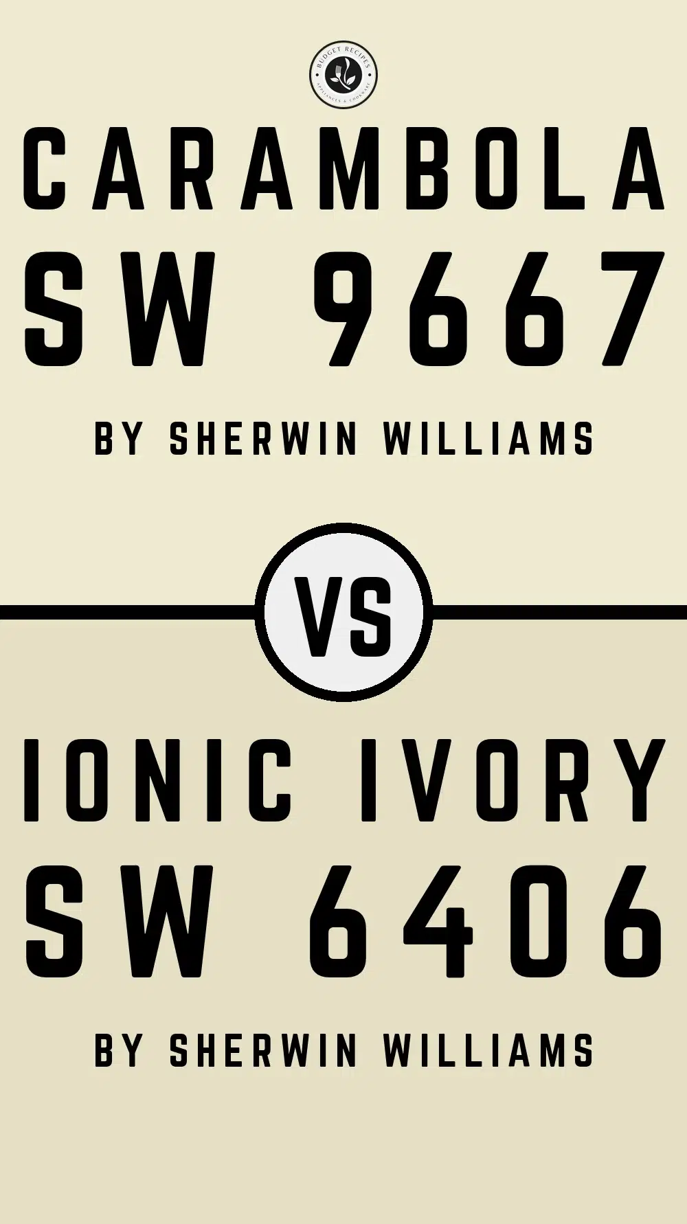 Carambola SW 9667 vs Ionic Ivory SW 6406