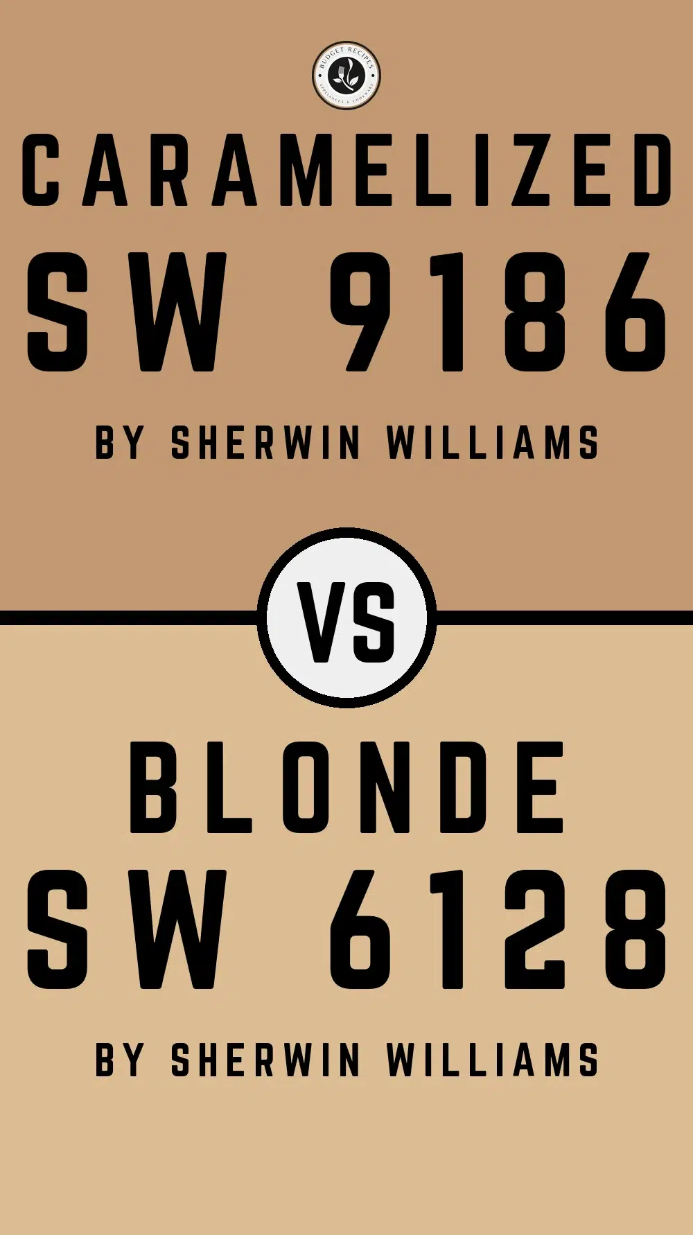 Caramelized SW 9186 vs Blonde SW 6128