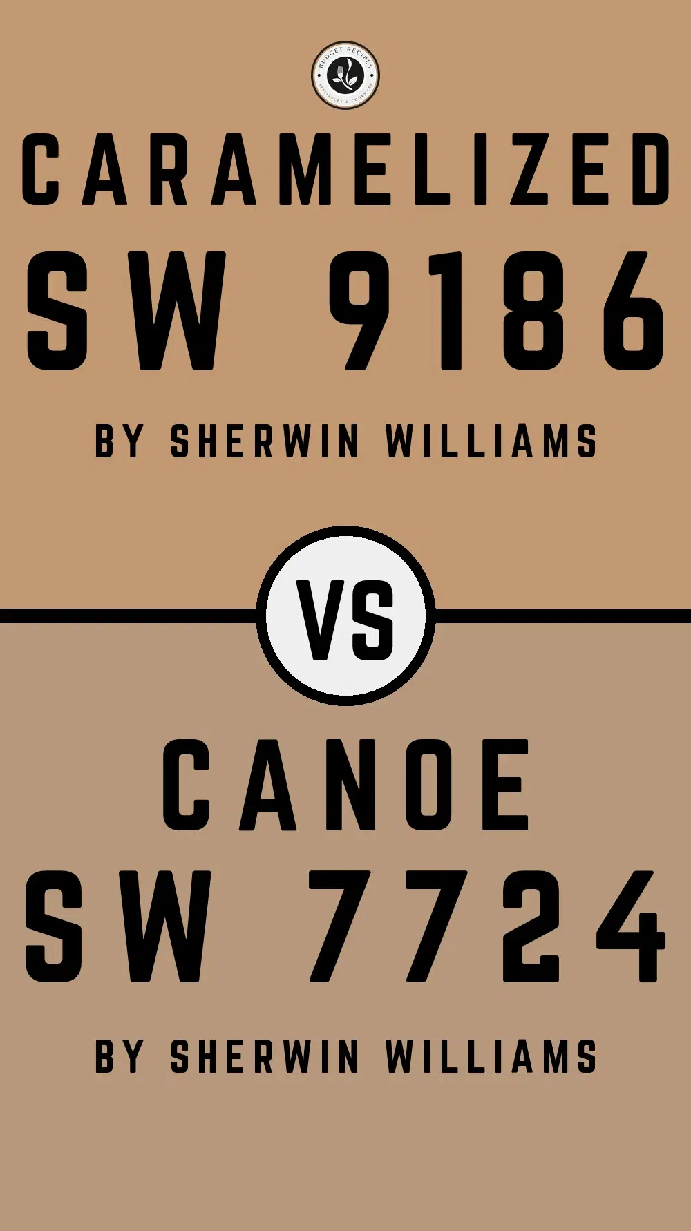 Caramelized SW 9186 vs Canoe SW 7724
