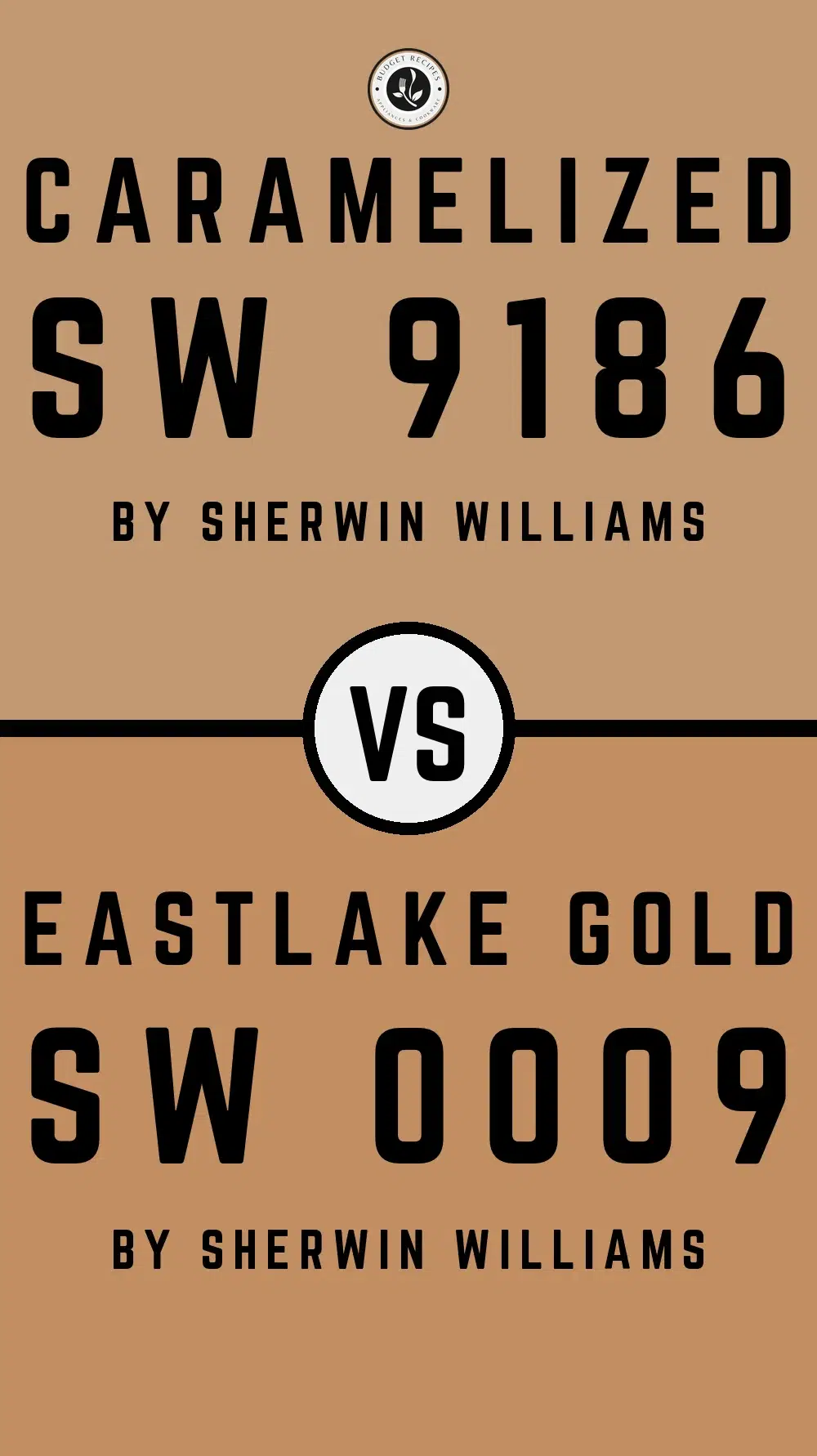 Caramelized SW 9186 vs Eastlake Gold SW 0009