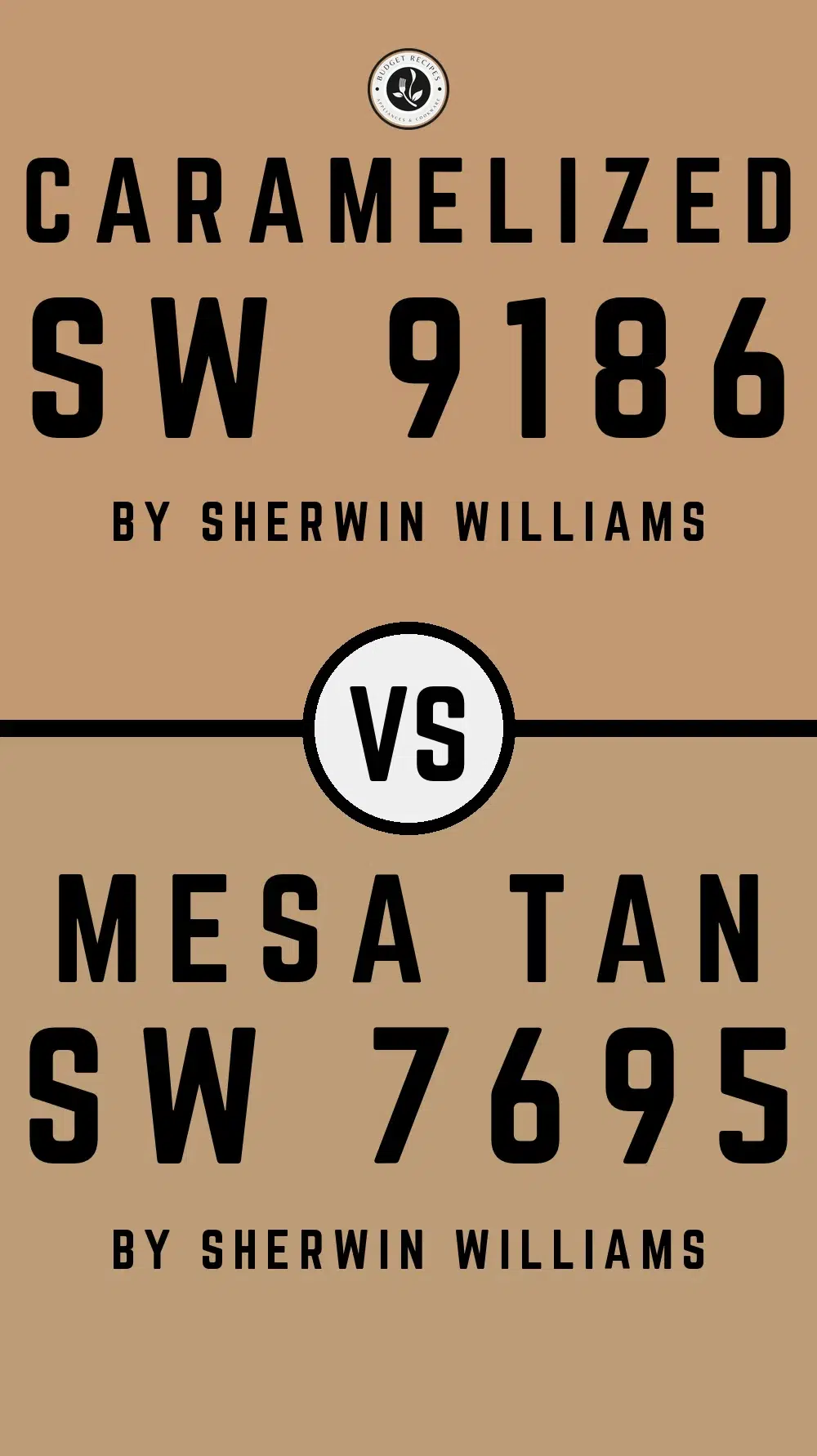 Caramelized SW 9186 vs Mesa Tan SW 7695