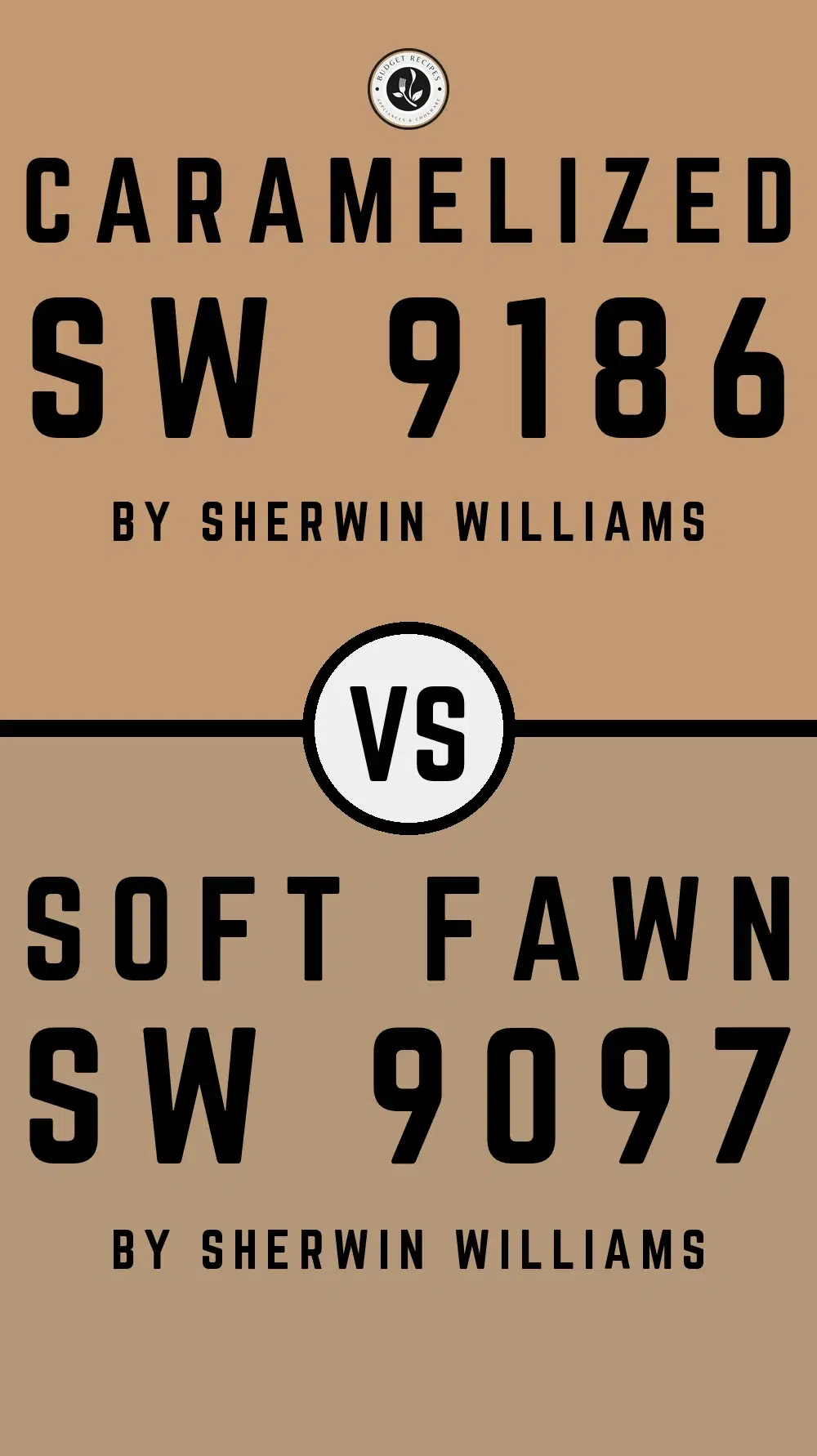 Caramelized SW 9186 vs Soft Fawn SW 9097