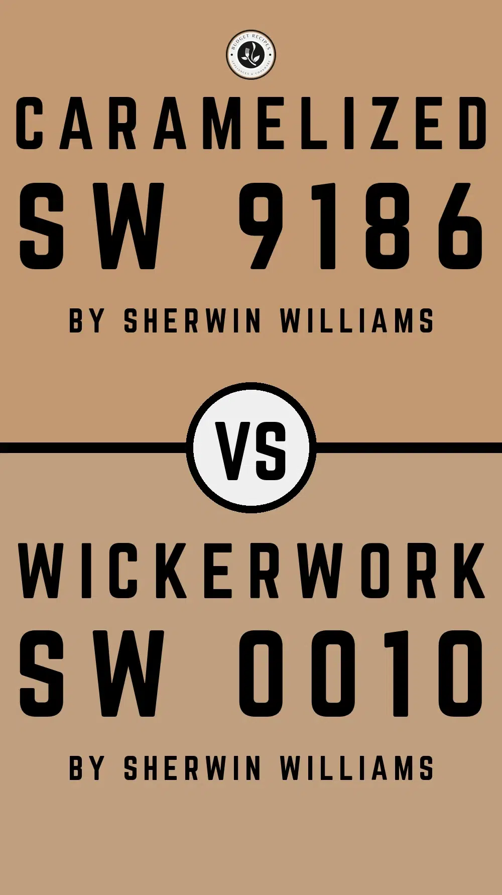 Caramelized SW 9186 vs Wickerwork SW 0010