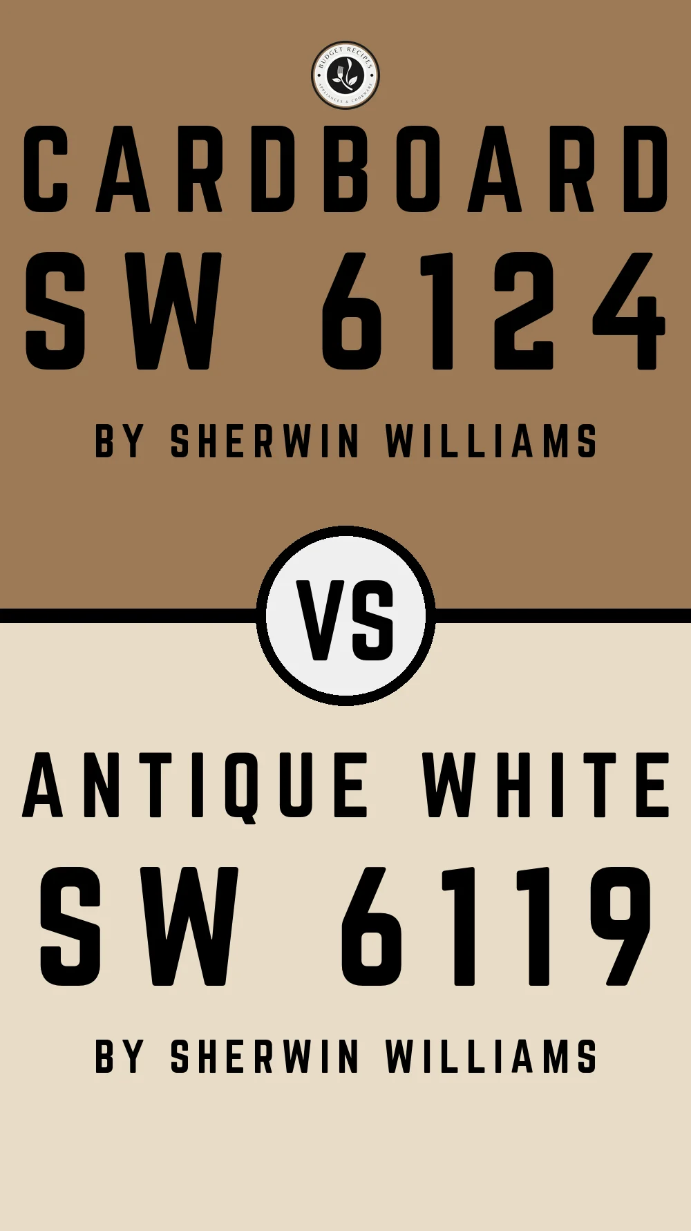 Cardboard SW 6124 vs Antique White SW 6119