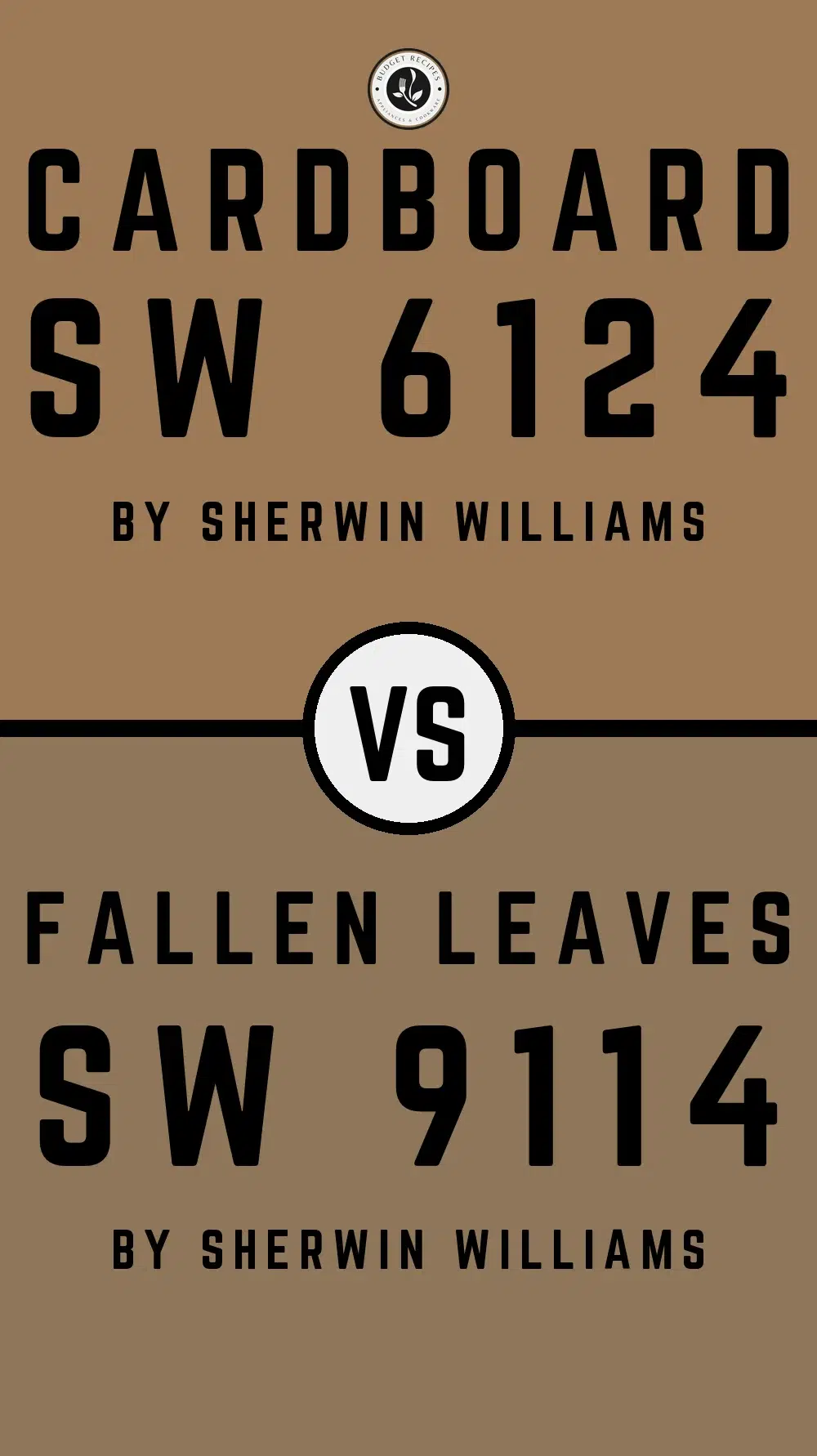 Cardboard SW 6124 vs Fallen Leaves SW 9114