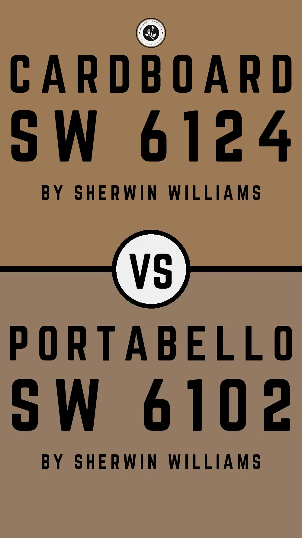 Cardboard SW 6124 vs Portabello SW 6102