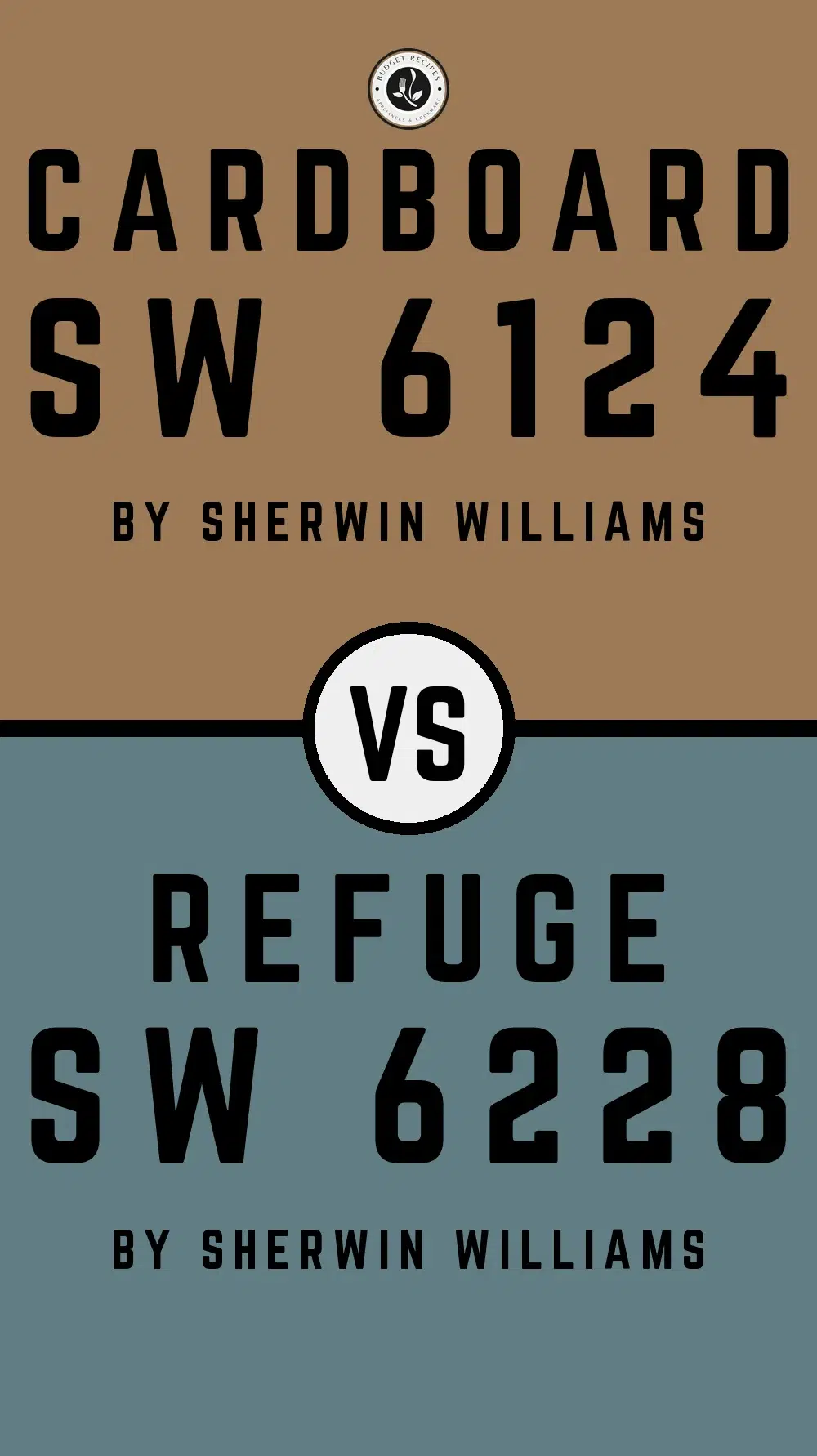 Cardboard SW 6124 vs Refuge SW 6228