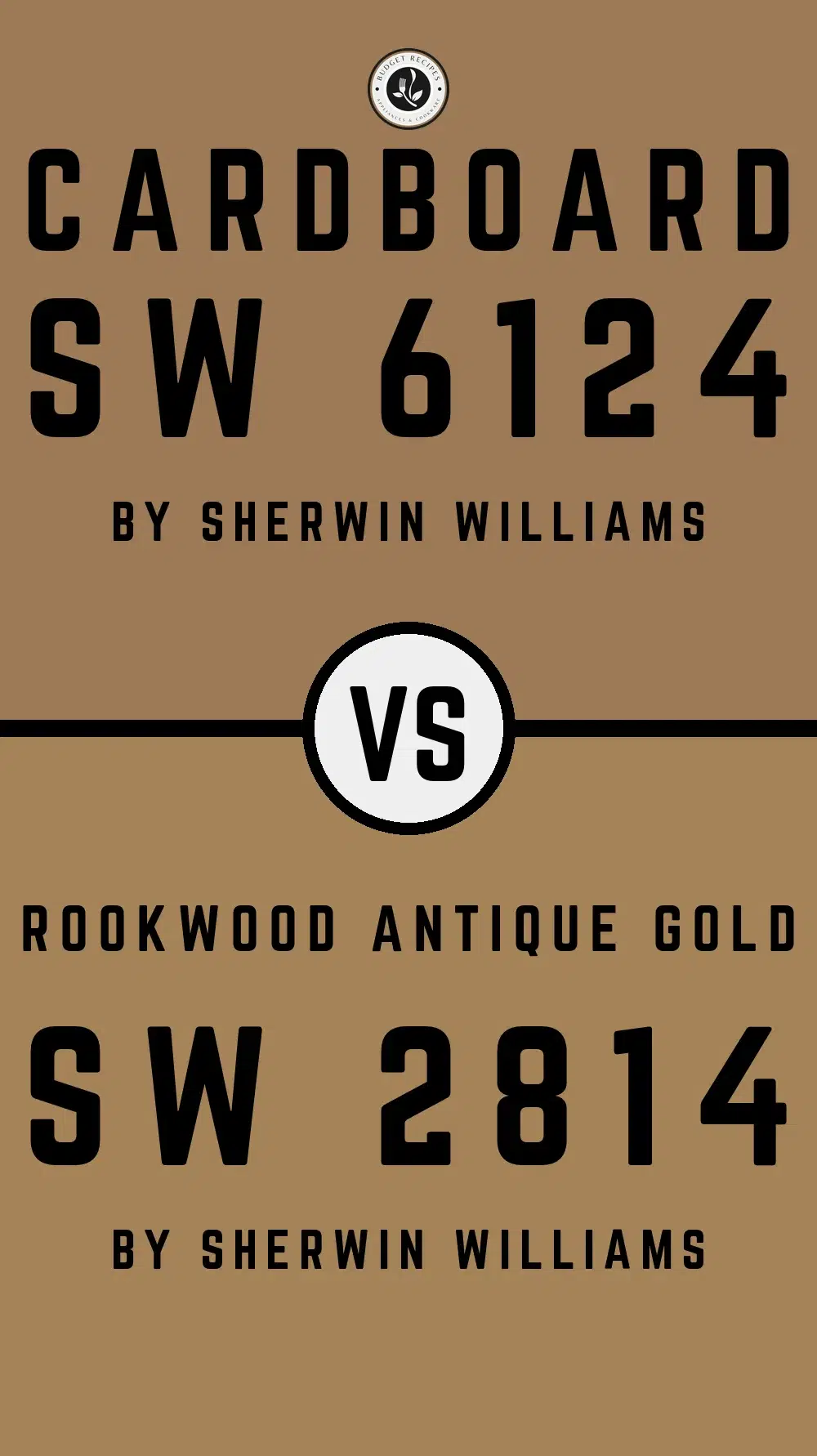 Cardboard SW 6124 vs Rookwood Antique Gold SW 2814