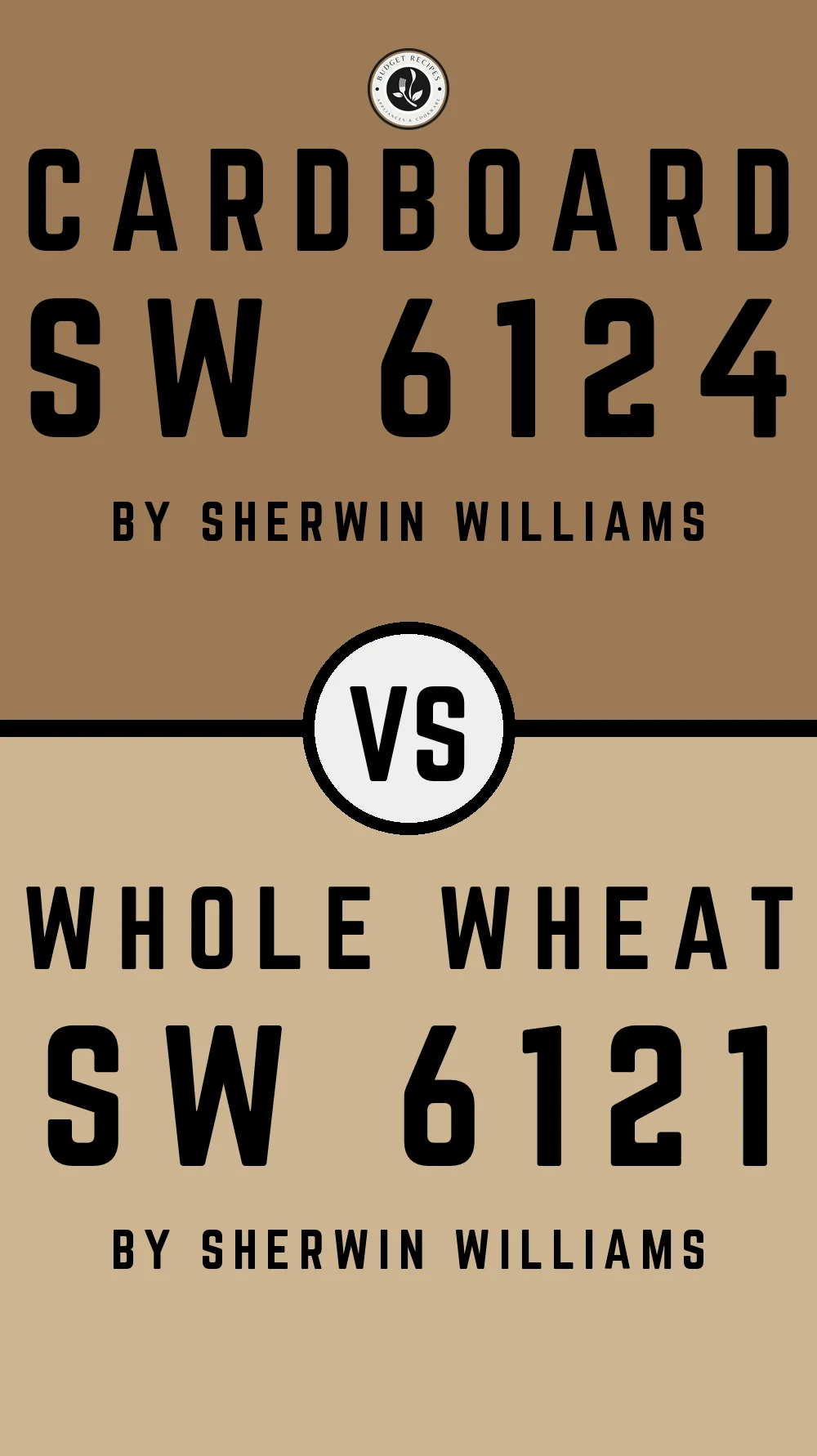 Cardboard SW 6124 vs Whole Wheat SW 6121