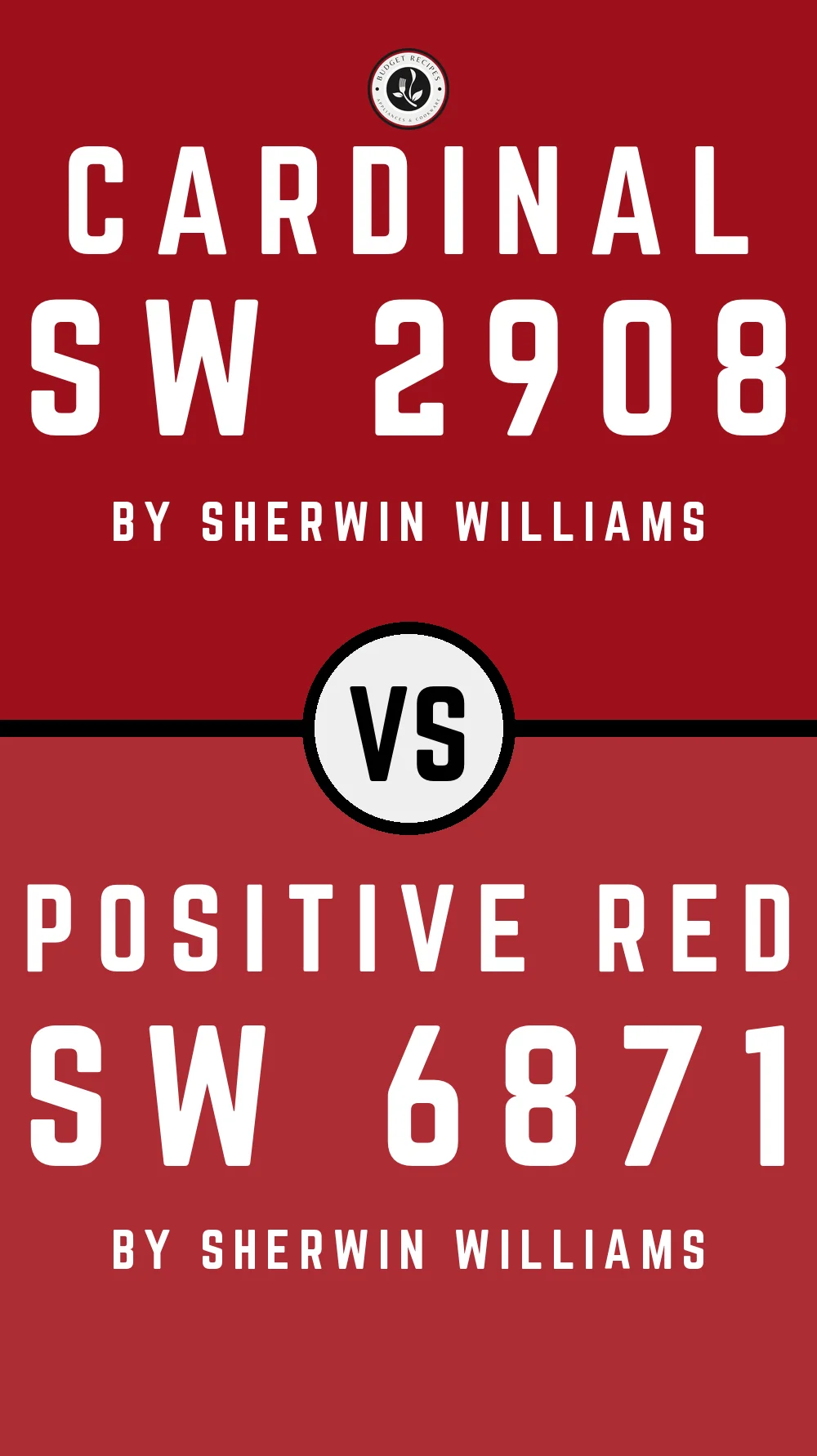 Cardinal SW 2908 vs Positive Red SW 6871