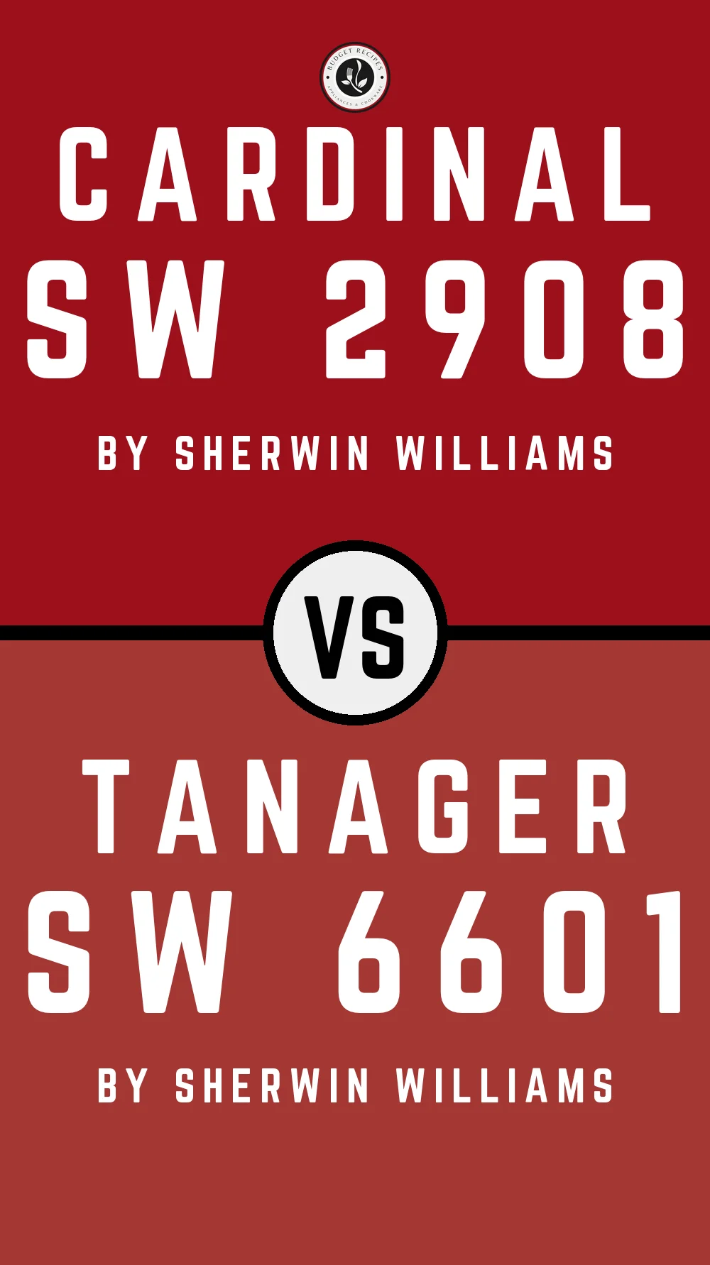 Cardinal SW 2908 vs Tanager SW 6601