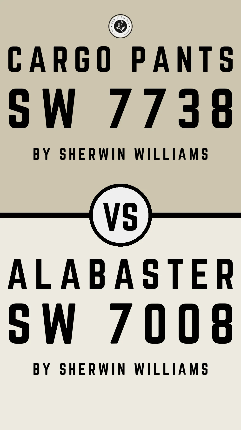 Cargo Pants SW 7738 vs Alabaster SW 7008