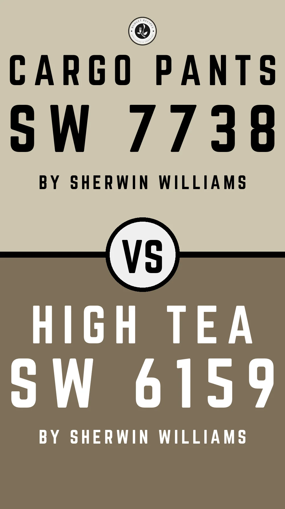 Cargo Pants SW 7738 vs High Tea SW 6159