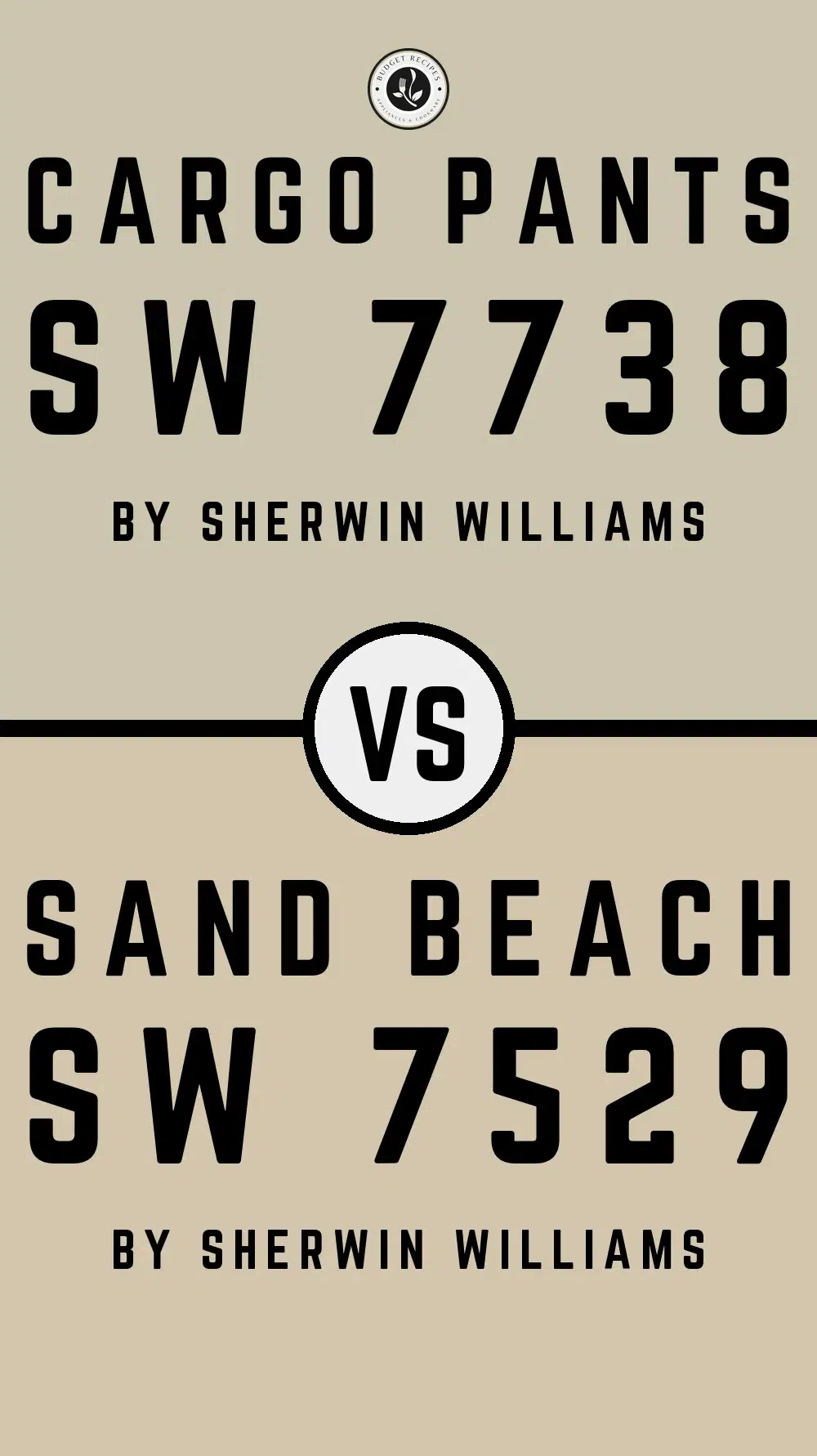 Cargo Pants SW 7738 vs Sand Beach SW 7529