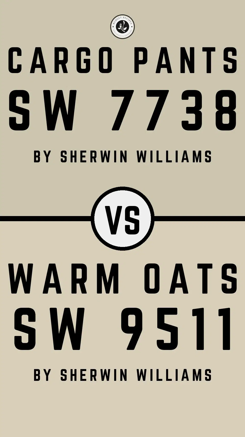 Cargo Pants SW 7738 vs Warm Oats SW 9511