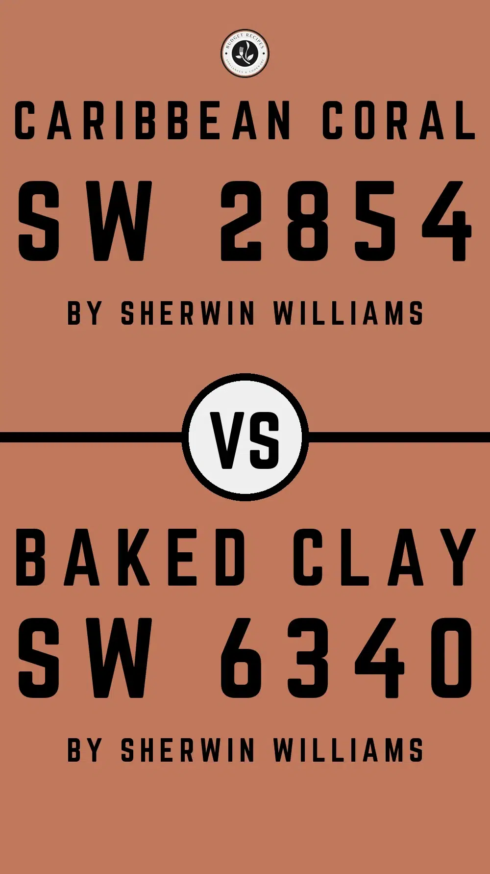 Caribbean Coral SW 2854 vs Baked Clay SW 6340