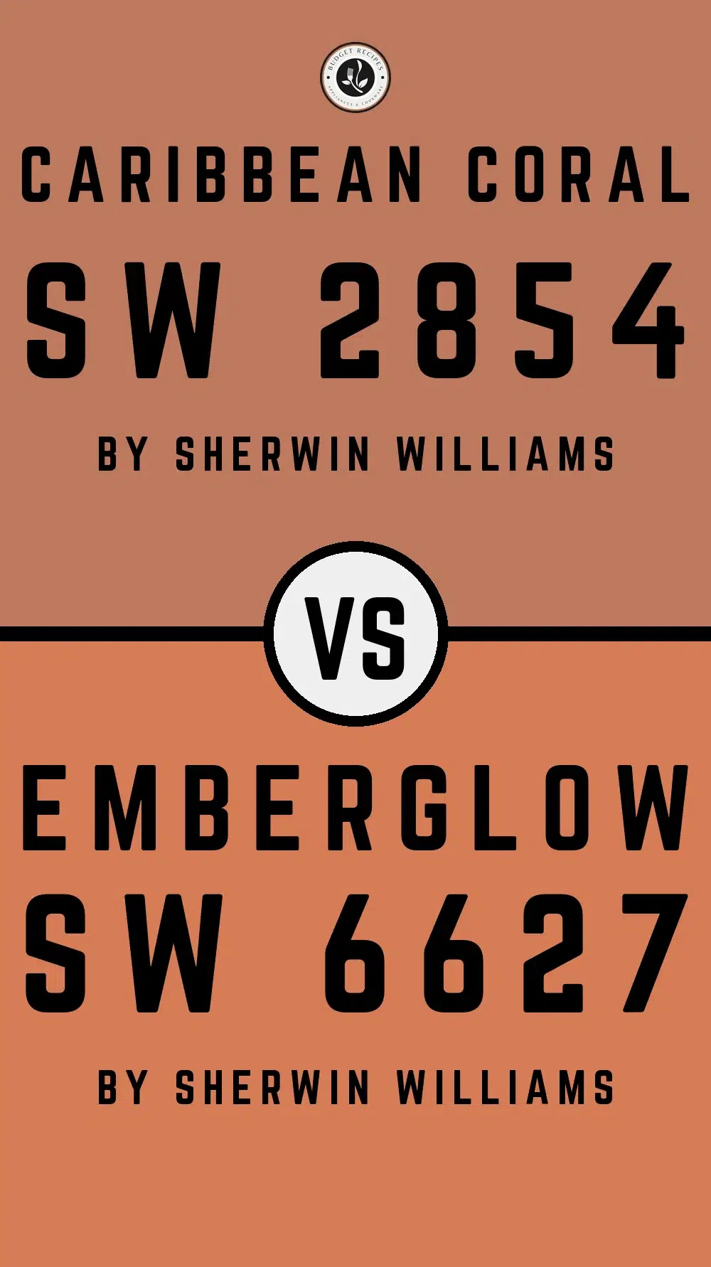 Caribbean Coral SW 2854 vs Emberglow SW 6627