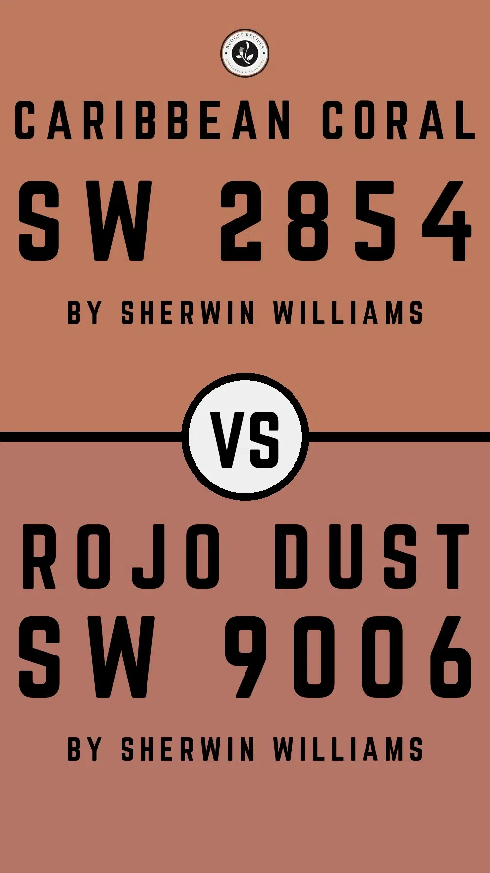 Caribbean Coral SW 2854 vs Rojo Dust SW 9006