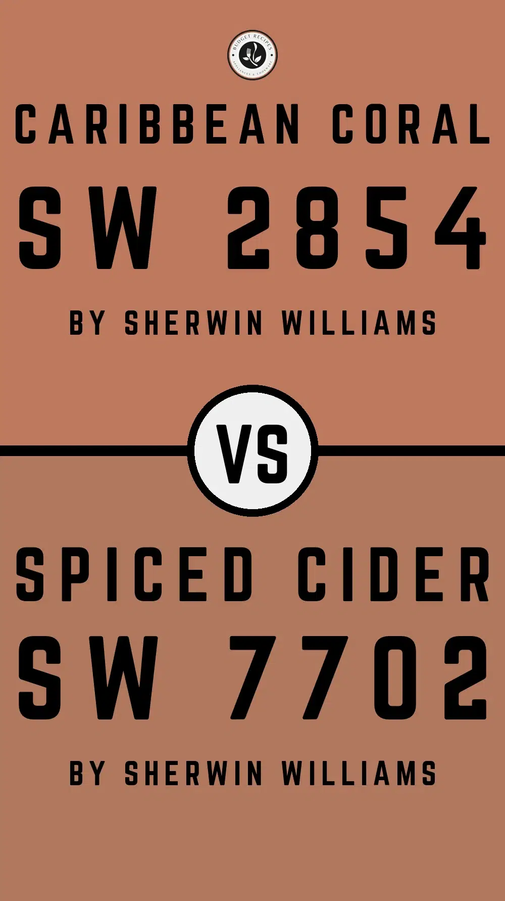 Caribbean Coral SW 2854 vs Spiced Cider SW 7702