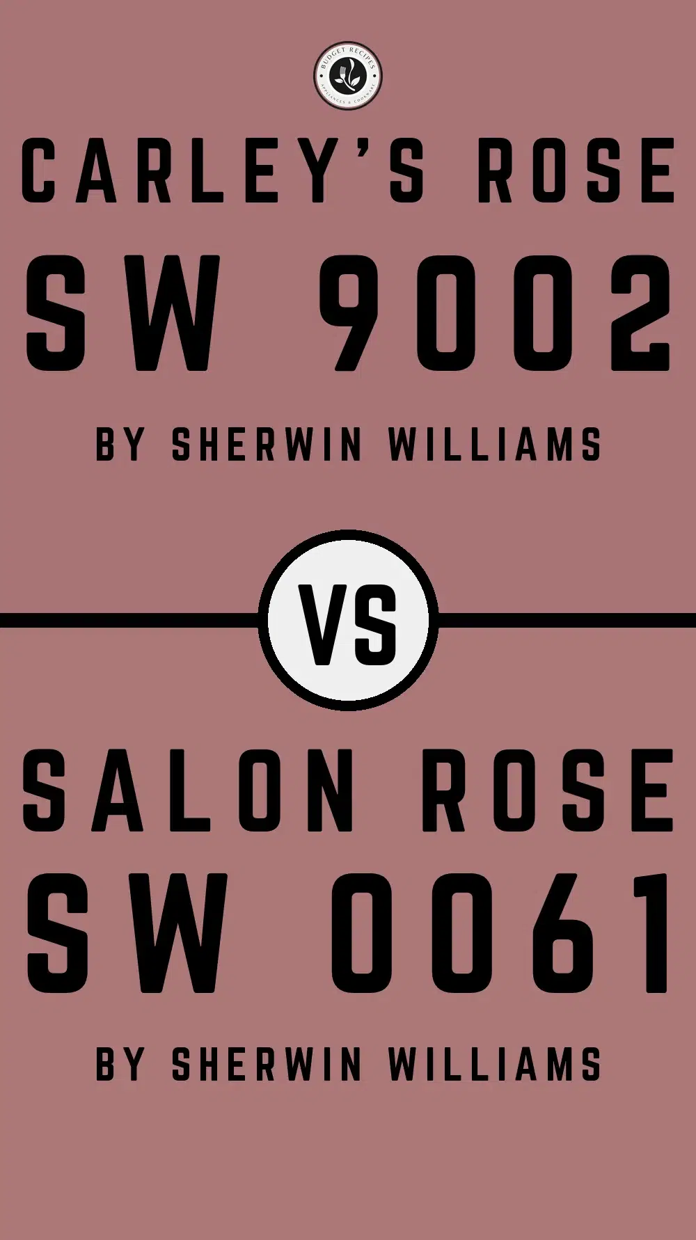 Carley's Rose SW 9002 vs Salon Rose SW 0061