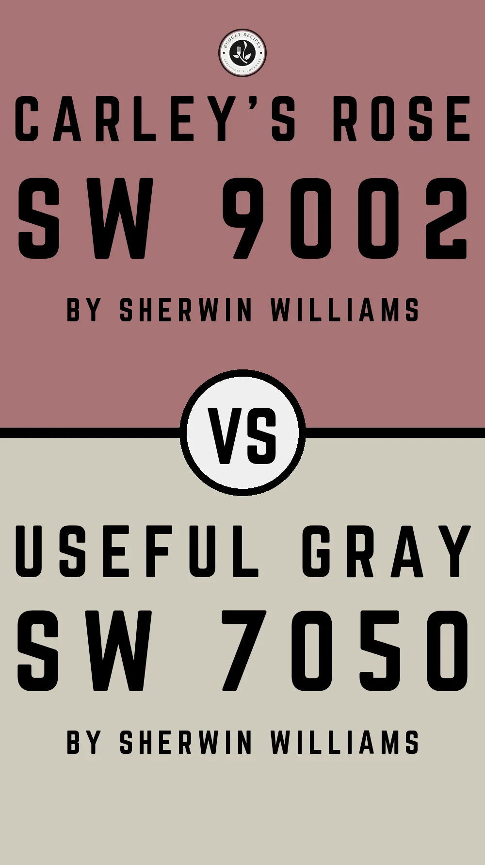 Carley's Rose SW 9002 vs Useful Gray SW 7050