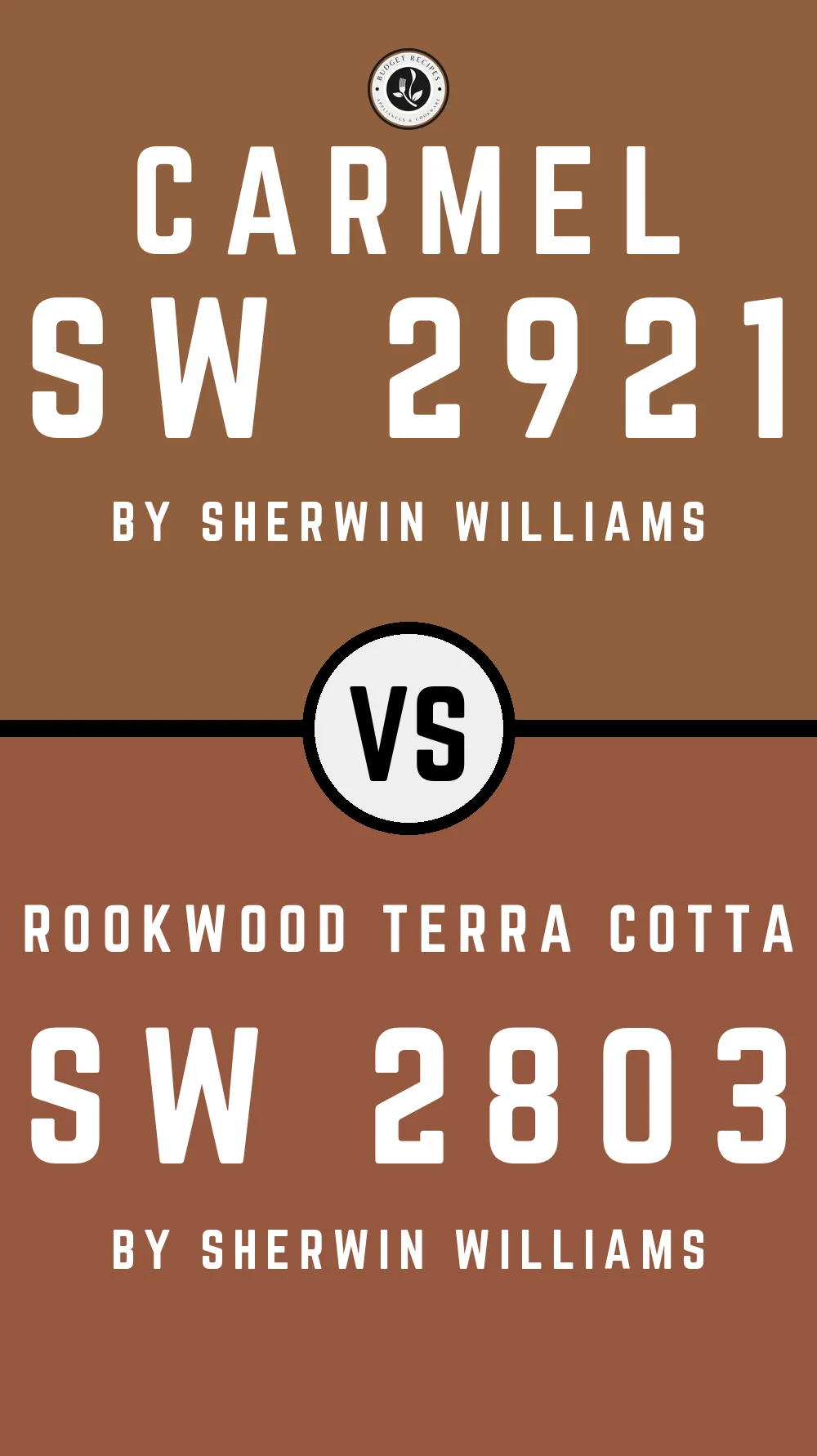 Carmel SW 2921 vs Rookwood Terra Cotta SW 2803