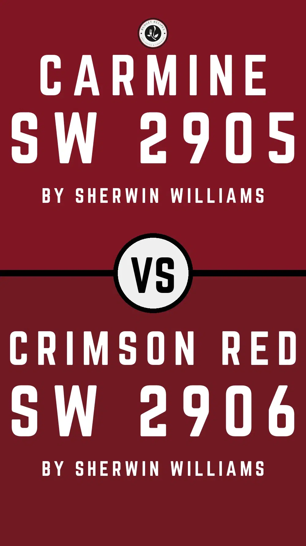 Carmine SW 2905 vs Crimson Red SW 2906