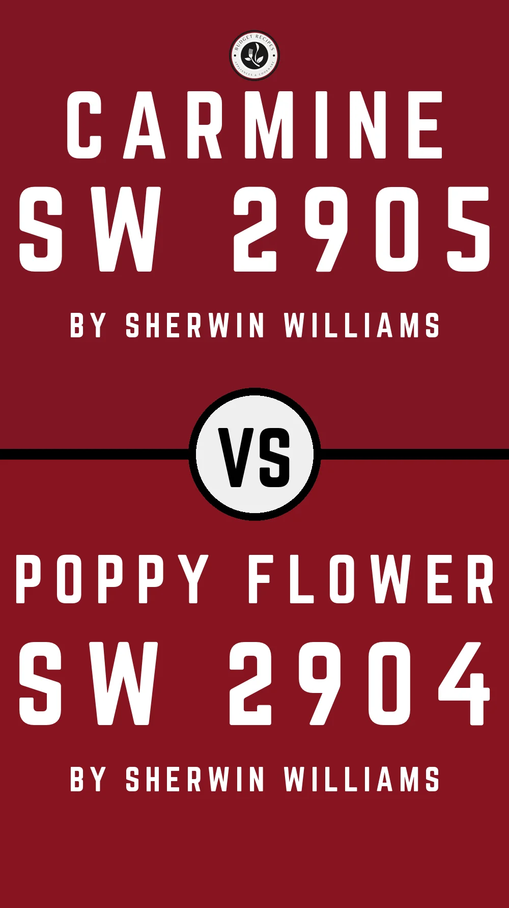 Carmine SW 2905 vs Poppy Flower SW 2904