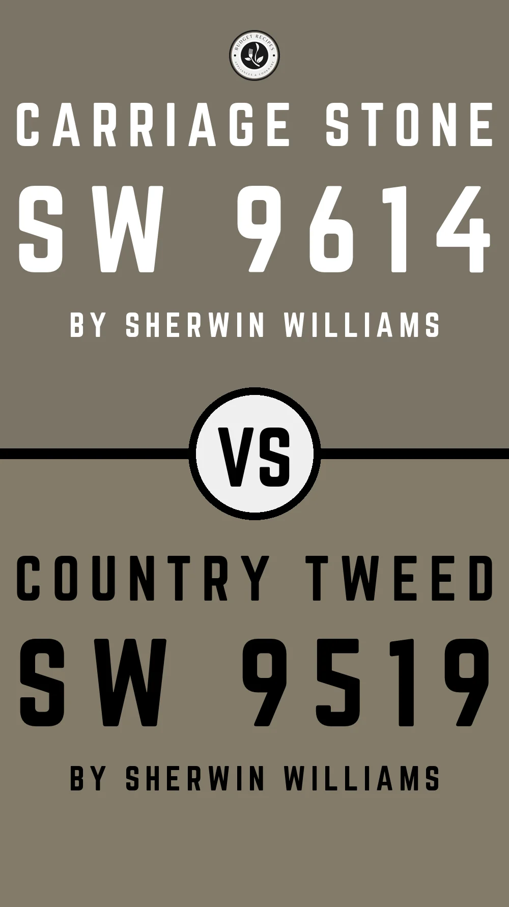 Carriage Stone SW 9614 vs Country Tweed SW 9519