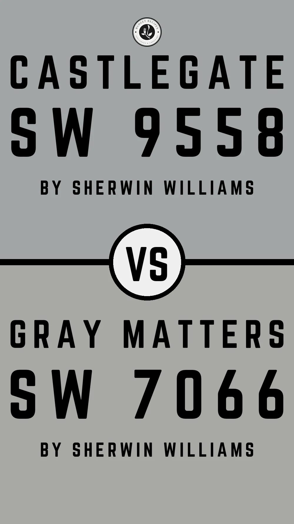 Castlegate SW 9558 vs Gray Matters SW 7066