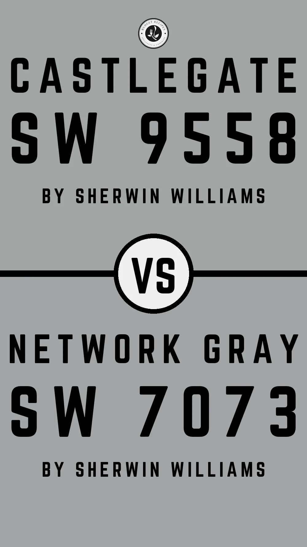 Castlegate SW 9558 vs Network Gray SW 7073