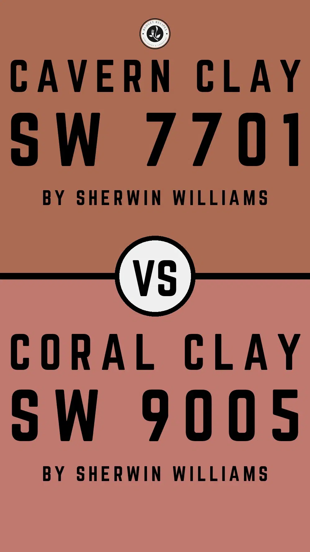 Cavern Clay by Sherwin Williams SW 7701 vs Coral Clay SW 9005