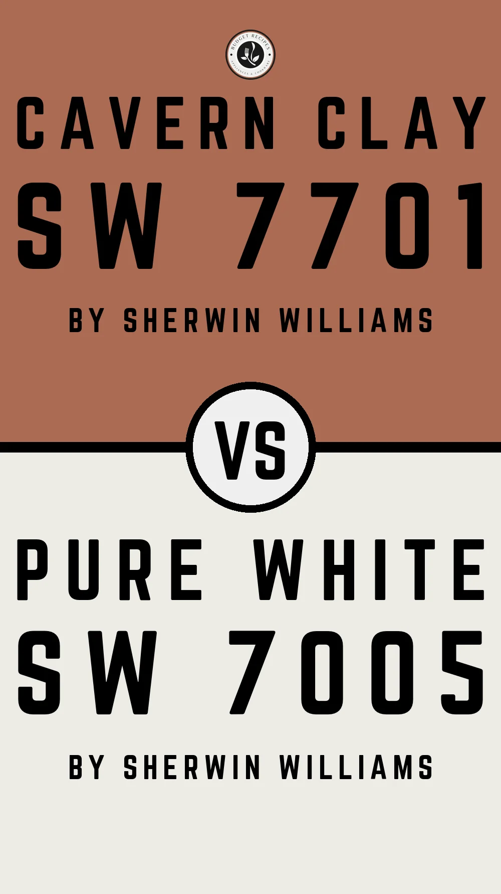 Cavern Clay SW 7701 vs Pure White SW 7005