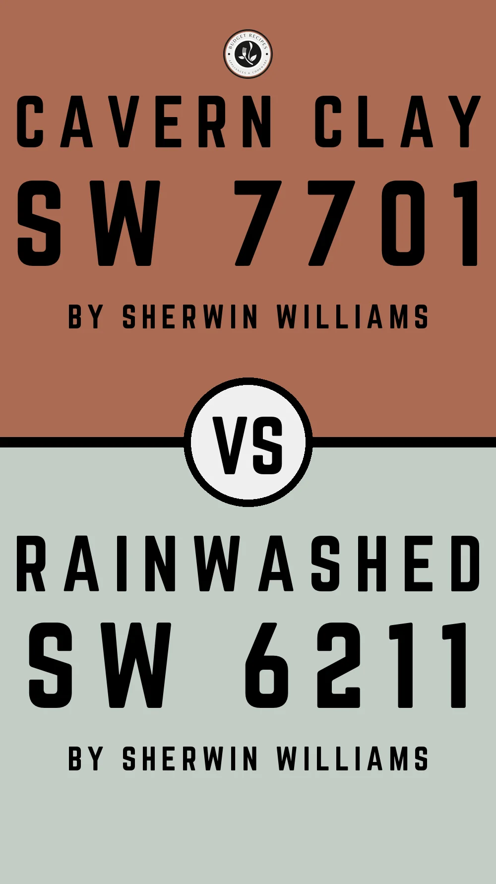 Cavern Clay by Sherwin Williams SW 7701 With Rainwashed SW 6211