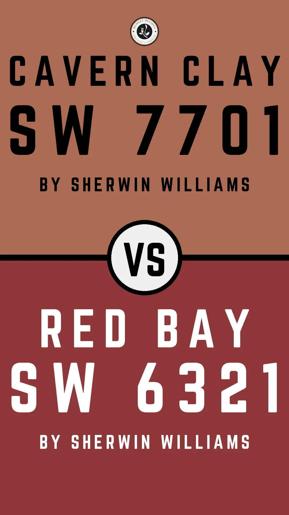 Cavern Clay by Sherwin Williams SW 7701 vs Red Bay SW 6321