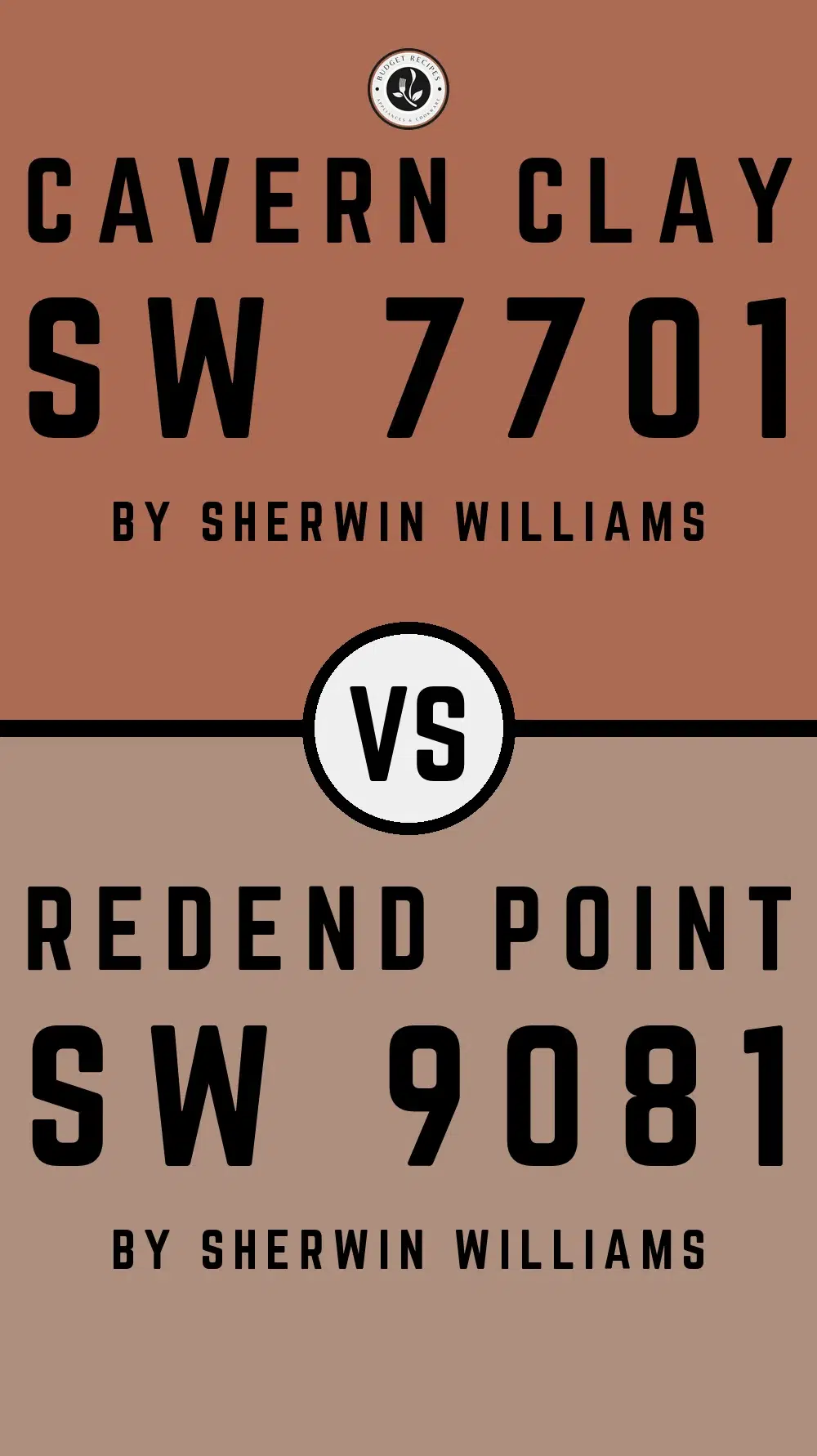 Cavern Clay by Sherwin Williams SW 7701 vs Redend Point SW 9081