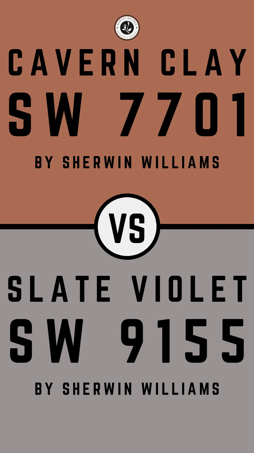 Cavern Clay SW 7701 vs Slate Violet SW 9155