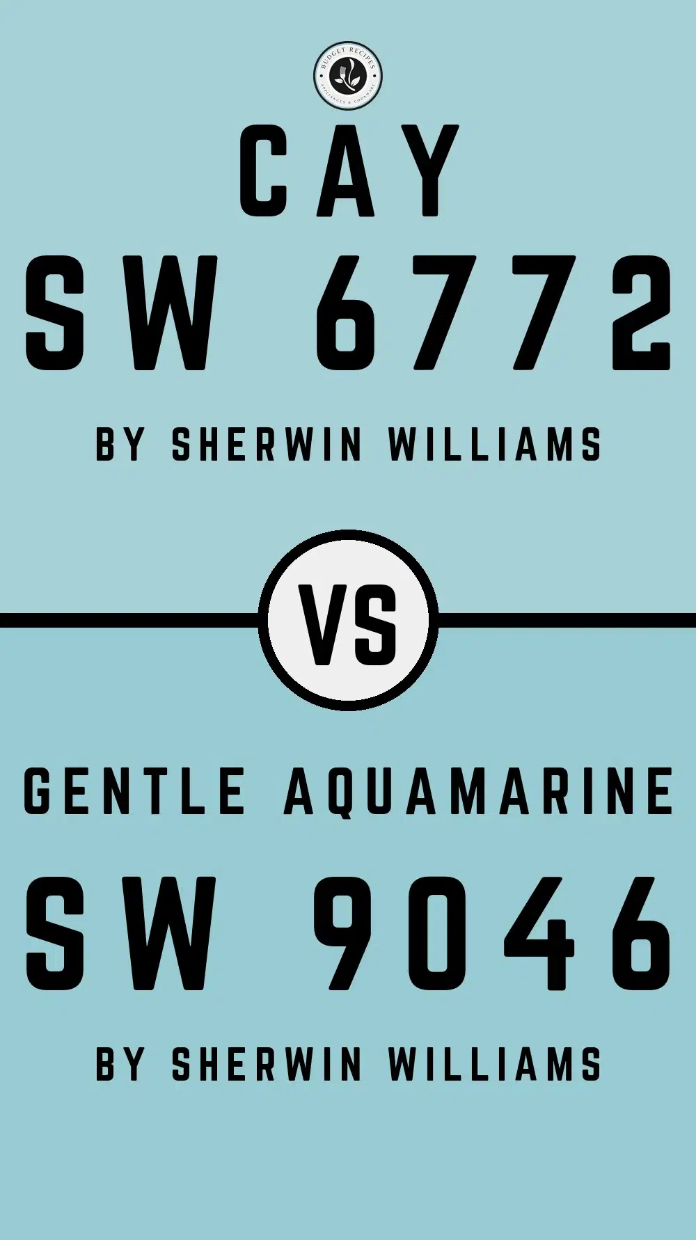 Cay SW 6772 vs Gentle Aquamarine SW 9046