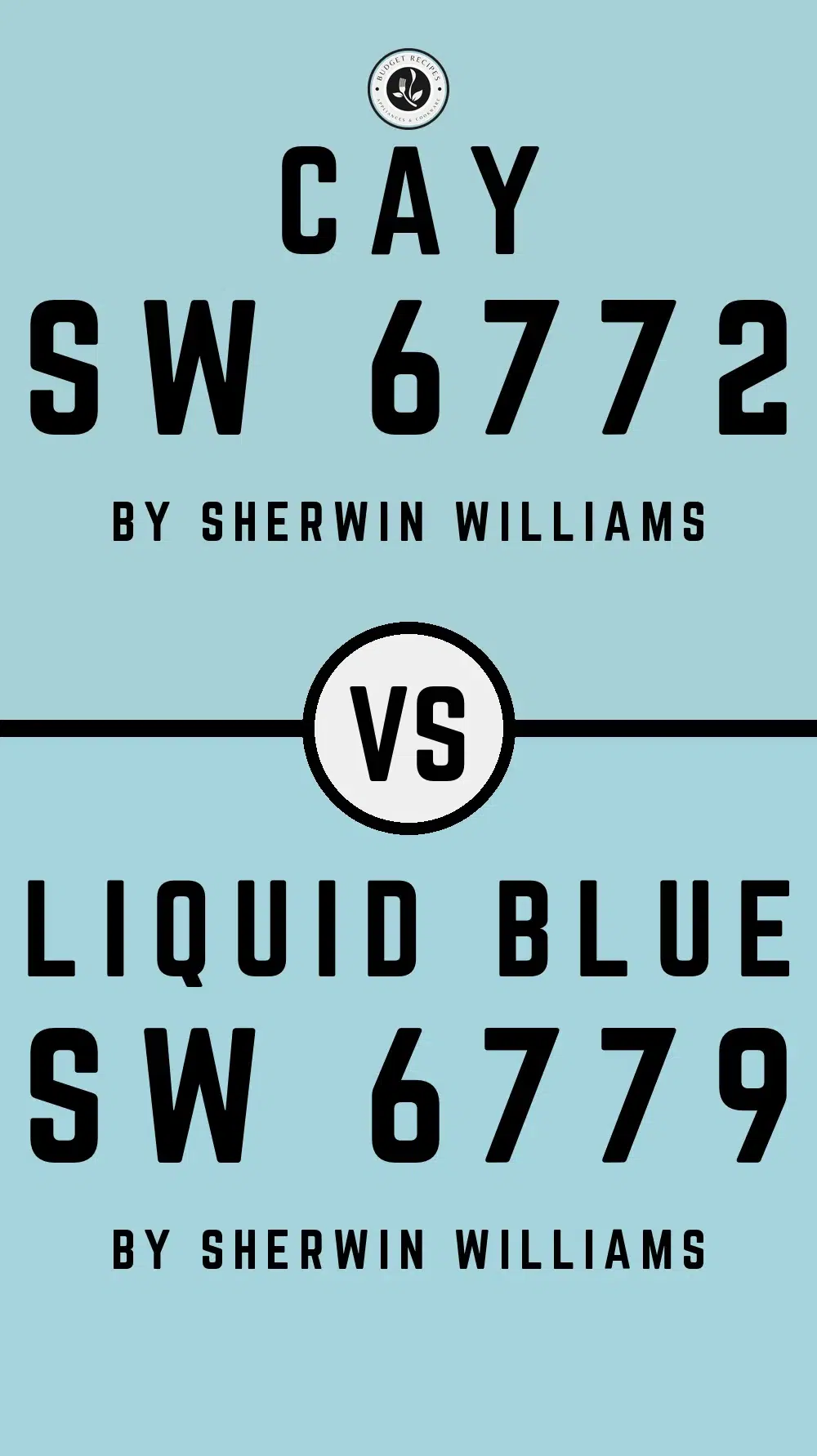 Cay SW 6772 vs Liquid Blue SW 6779