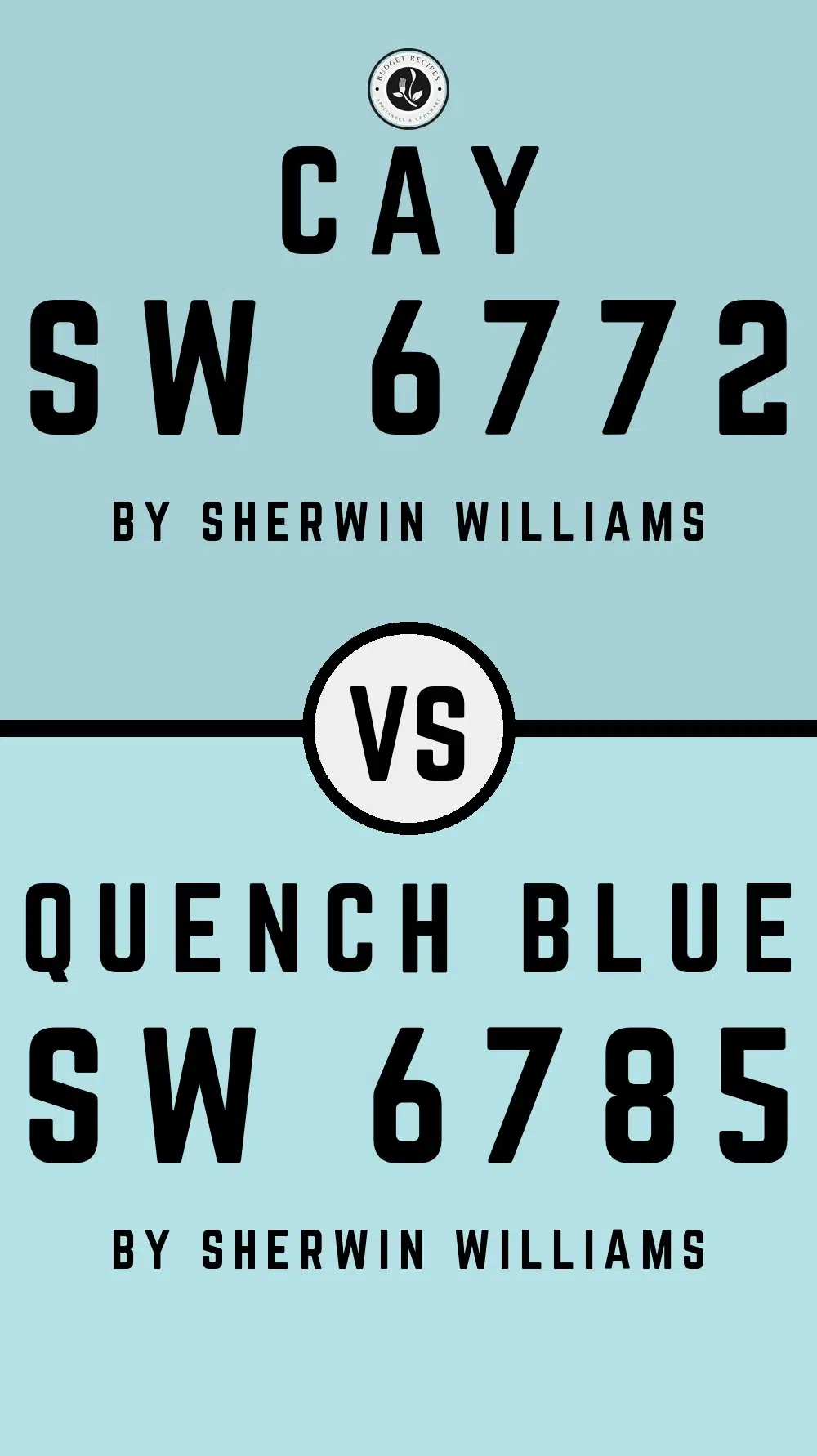 Cay SW 6772 vs Quench Blue SW 6785