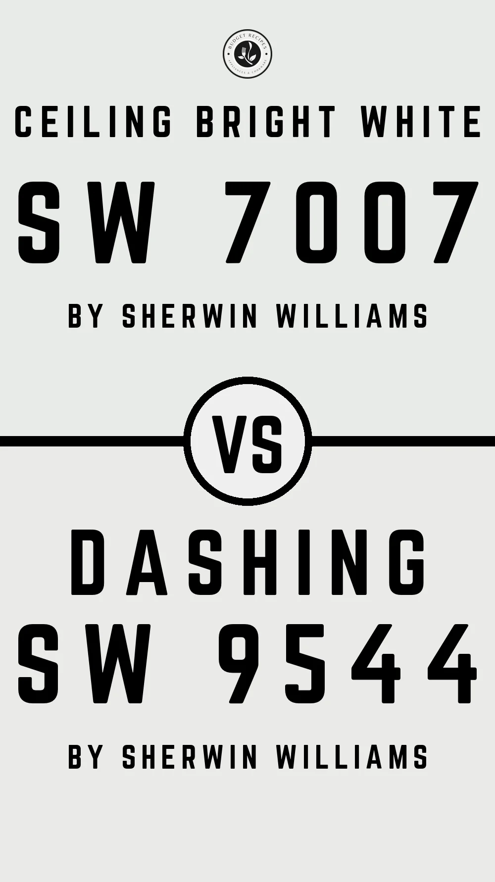 Ceiling Bright White SW 7007 vs Dashing SW 9544