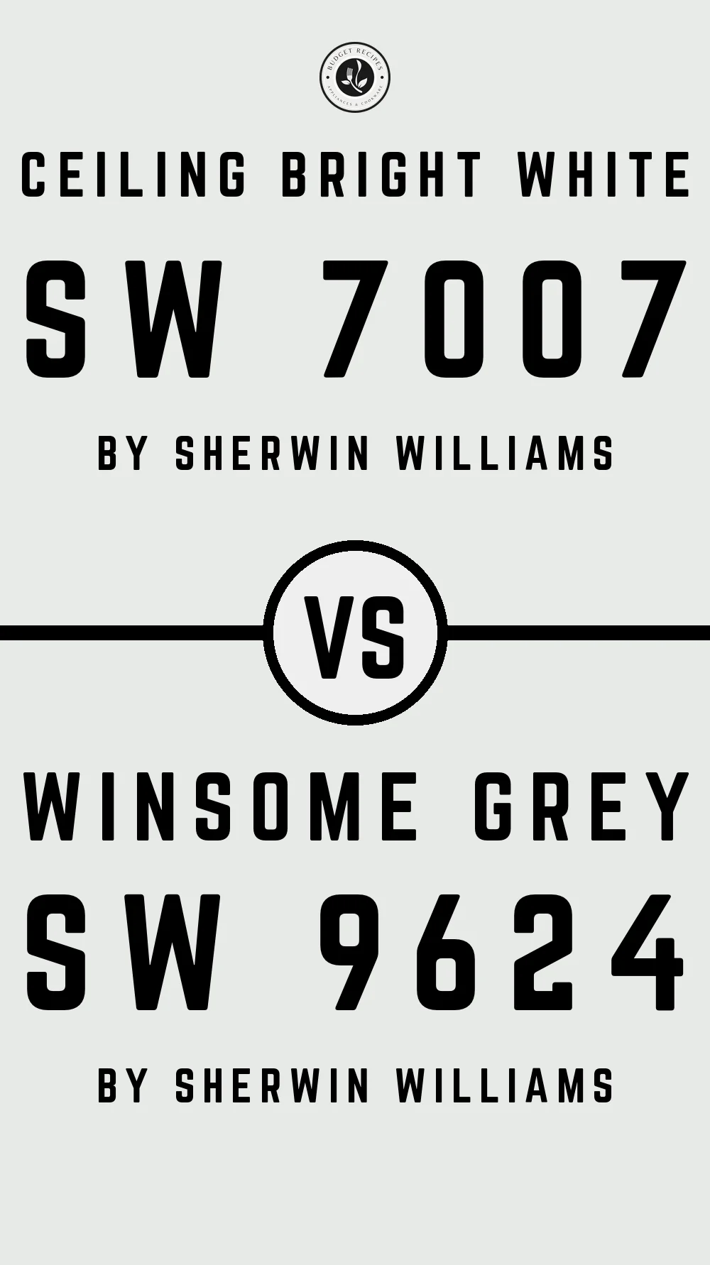 Ceiling Bright White SW 7007 vs Winsome Grey SW 9624