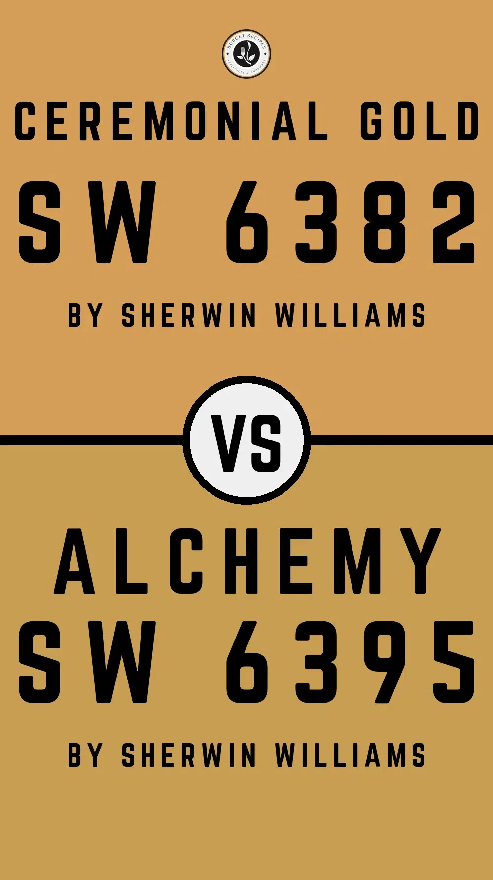 Ceremonial Gold SW 6382 vs Alchemy SW 6395