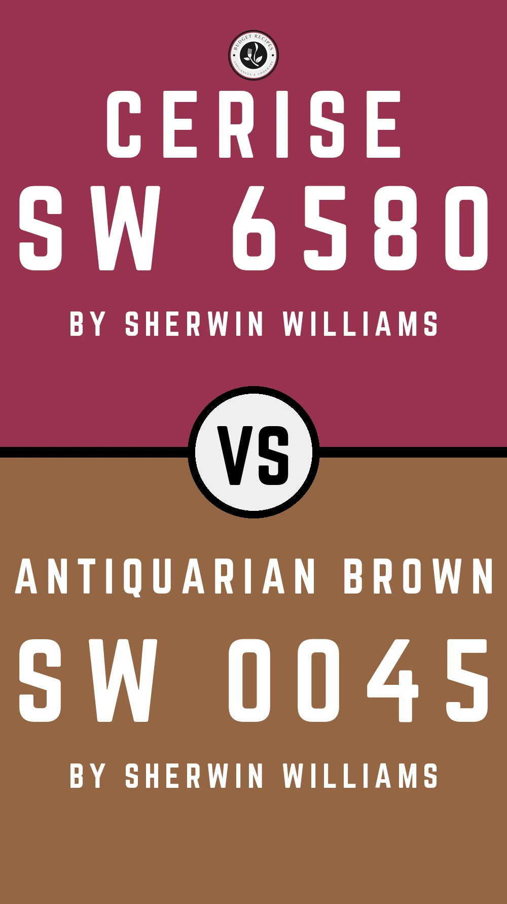 Cerise SW 6580 vs Antiquarian Brown SW 0045